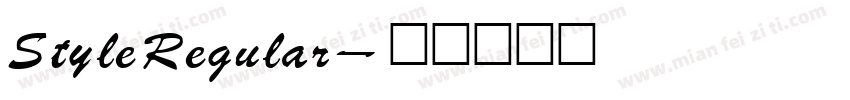 Style Regular字体转换